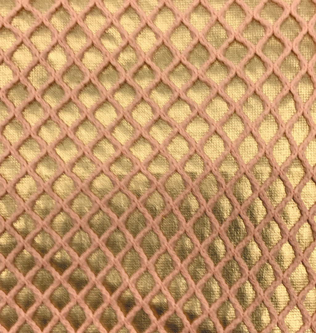 Wholesale Metallic Fishnet Fabric Antique Gold 25 yard bolt