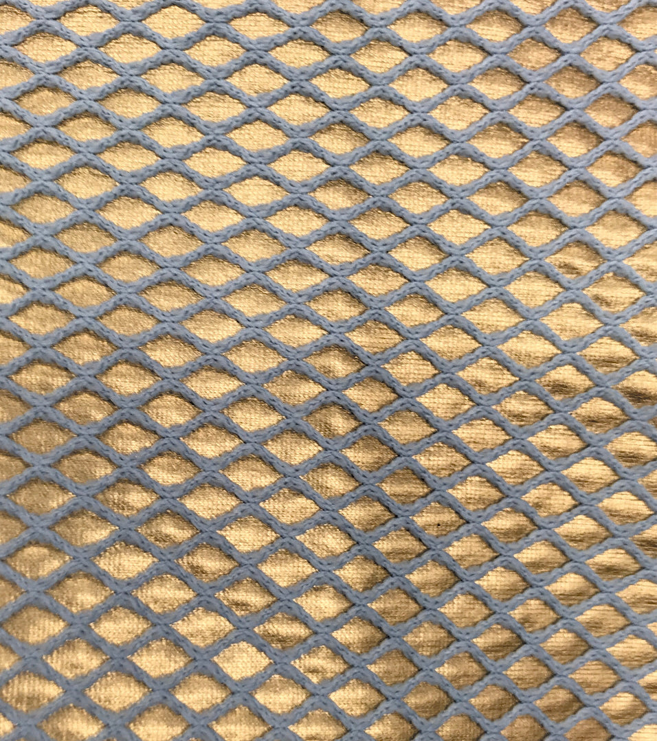 Metallic Gold Spandex & Black Fishnet Fabric – Trap Fabricks